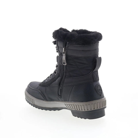 Pajar Karley PDPAB00672.01 Womens Black Canvas Lace Up Ankle & Booties Boots