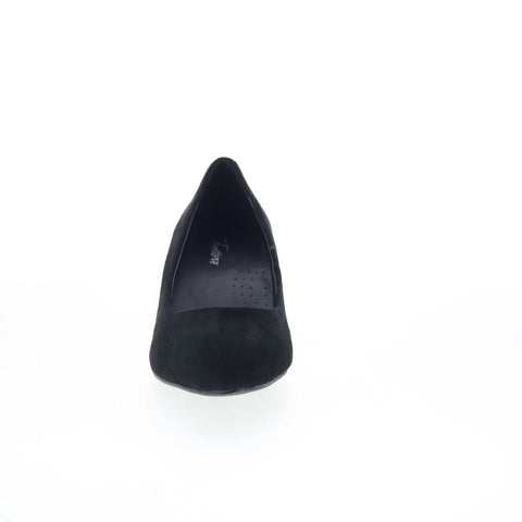 Trotters Kate T2459-003 Womens Black Suede Slip On Pumps Heels Shoes