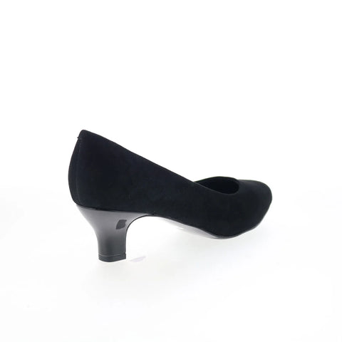 Trotters Kate T2459-003 Womens Black Suede Slip On Pumps Heels Shoes