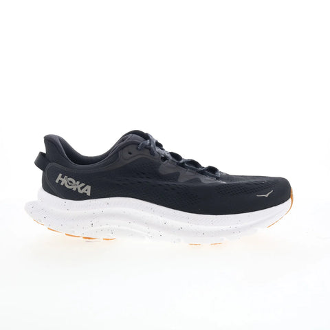 Hoka Kawana 2 1147930-BWHT Mens Black Mesh Lace Up Athletic Running Shoes