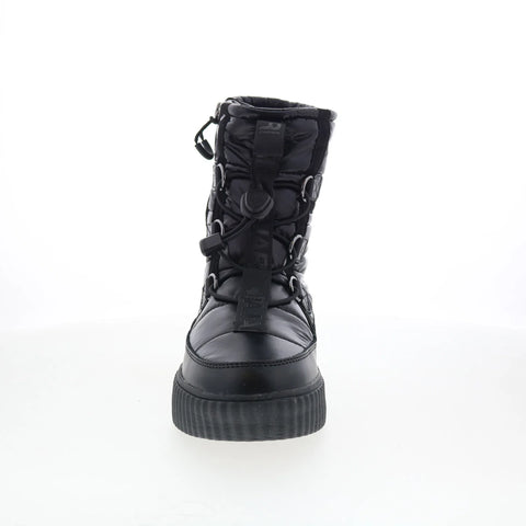 Pajar Kayden PDPAB00589.01 Womens Black Canvas Slip On Casual Dress Boots