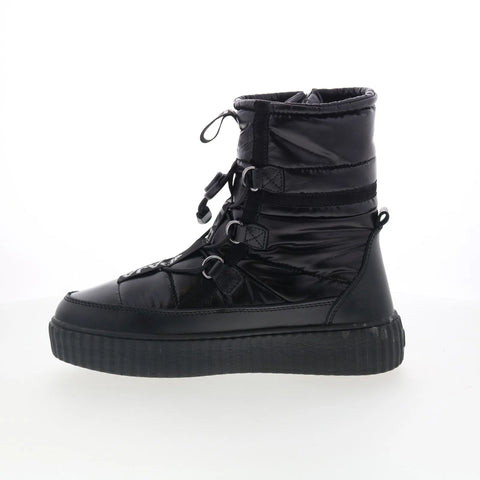 Pajar Kayden PDPAB00589.01 Womens Black Canvas Slip On Casual Dress Boots