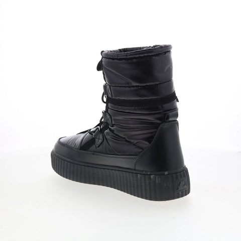 Pajar Kayden PDPAB00589.01 Womens Black Canvas Slip On Casual Dress Boots