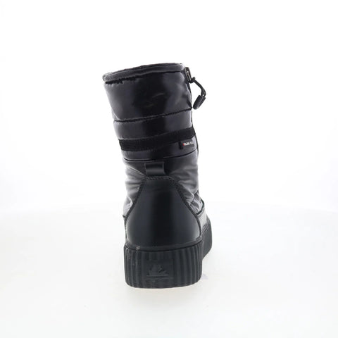 Pajar Kayden PDPAB00589.01 Womens Black Canvas Slip On Casual Dress Boots