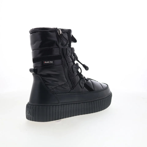 Pajar Kayden PDPAB00589.01 Womens Black Canvas Slip On Casual Dress Boots