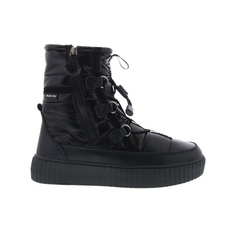 Pajar Kayden PDPAB00589.01 Womens Black Canvas Slip On Casual Dress Boots