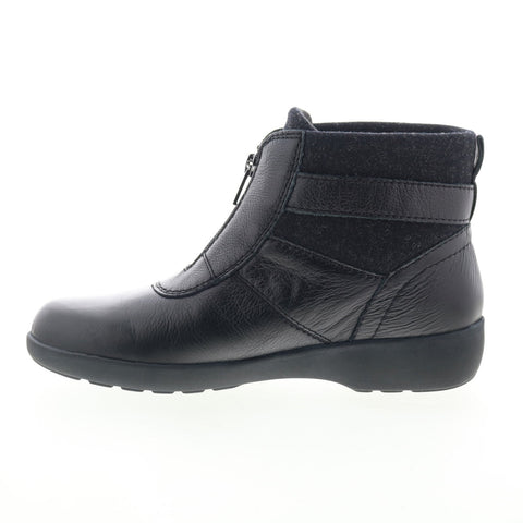 Easy Spirit Kaymeen SEKAYMEEN Womens Black Wide Leather Casual Dress Boots