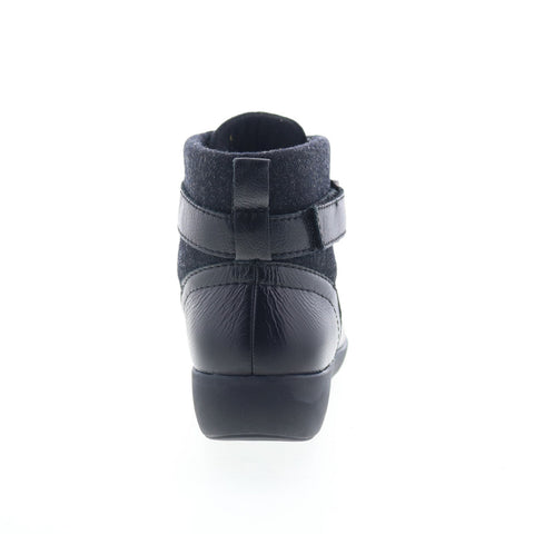Easy Spirit Kaymeen SEKAYMEEN Womens Black Wide Leather Casual Dress Boots