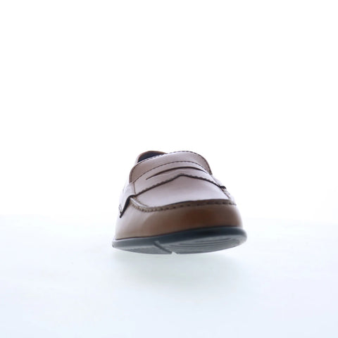 Rockport Keaton Mens Brown Leather Slip On Loafers & Slip Ons Penny Shoes