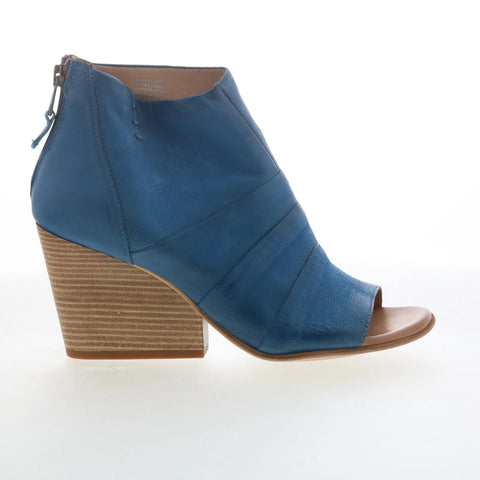Miz Mooz Keaton Womens Blue Leather Zipper Ankle & Booties Boots