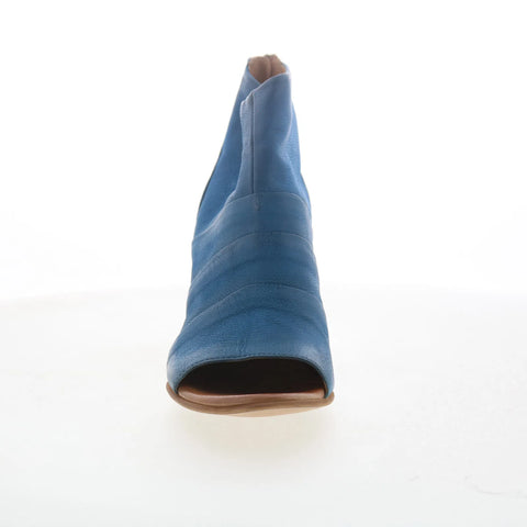 Miz Mooz Keaton Womens Blue Leather Zipper Ankle & Booties Boots