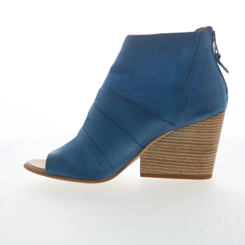 Miz Mooz Keaton Womens Blue Leather Zipper Ankle & Booties Boots