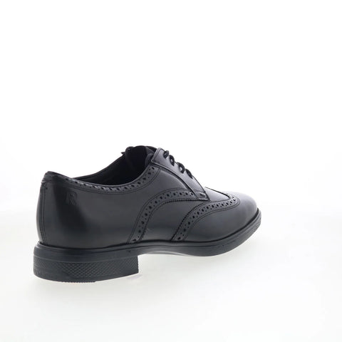 Rockport Keegan RMKEEGAN Mens Black Wide Oxfords Wingtip & Brogue Shoes