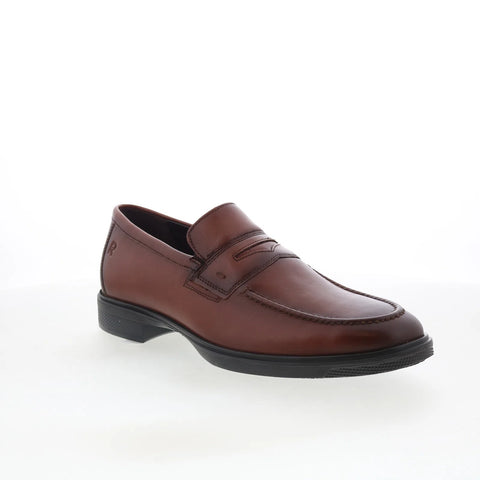 Rockport Keenan RMKEENAN Mens Brown Wide Loafers & Slip Ons Penny Shoes