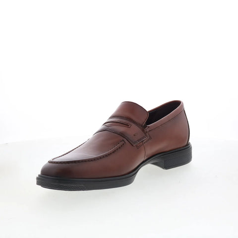 Rockport Keenan RMKEENAN Mens Brown Wide Loafers & Slip Ons Penny Shoes