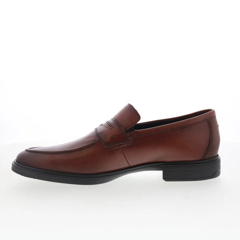 Rockport Keenan RMKEENAN Mens Brown Wide Loafers & Slip Ons Penny Shoes