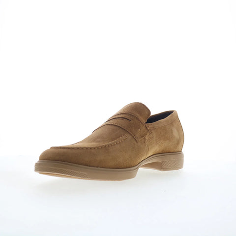 Rockport Keenan RMKEENAN Mens Brown Wide Loafers & Slip Ons Penny Shoes