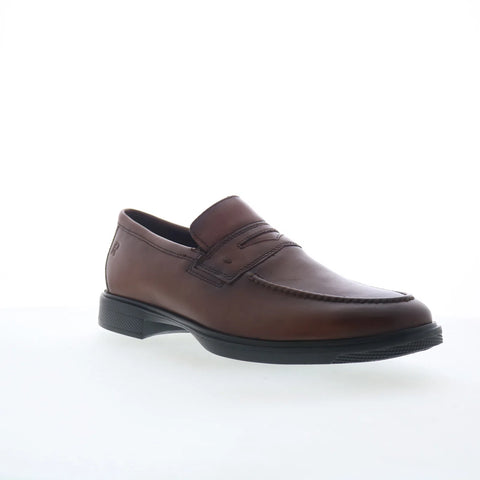 Rockport Keenan Mens Brown Leather Slip On Loafers & Slip Ons Penny Shoes