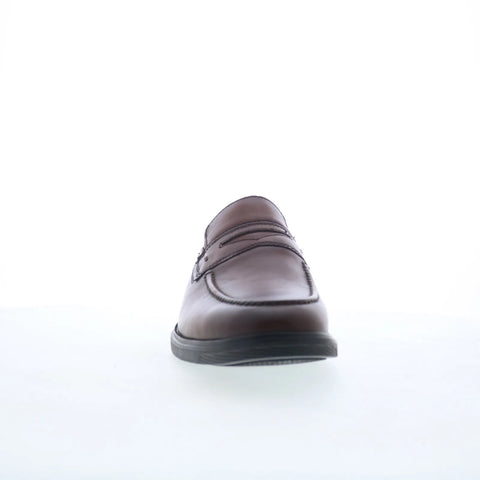 Rockport Keenan Mens Brown Leather Slip On Loafers & Slip Ons Penny Shoes
