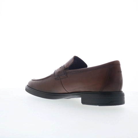 Rockport Keenan Mens Brown Leather Slip On Loafers & Slip Ons Penny Shoes