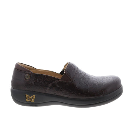 Alegria Keli KEL-275 Womens Brown Leather Slip On Clog Sandals Shoes