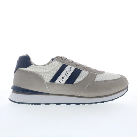 Nautica Kelvin 3 CG6556 Mens Gray Leather Lace Up Lifestyle Sneakers Shoes