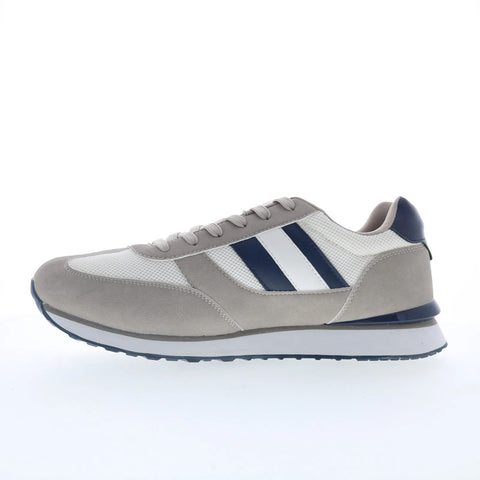 Nautica Kelvin 3 CG6556 Mens Gray Leather Lace Up Lifestyle Sneakers Shoes