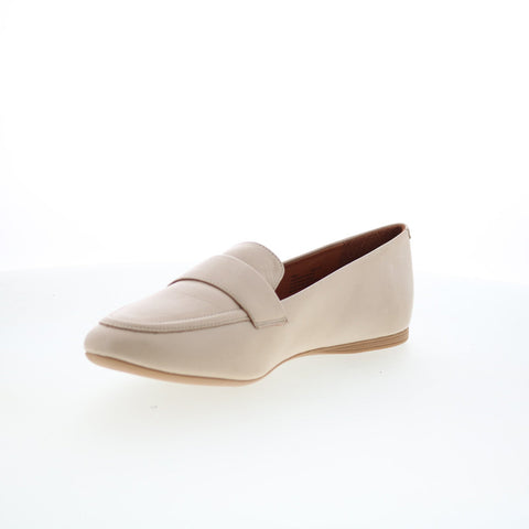 Miz Mooz Ken Womens Beige Leather Slip On Loafers & Slip Ons Casual Shoes
