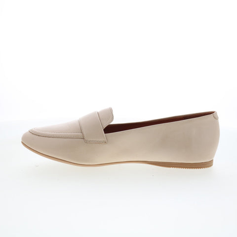 Miz Mooz Ken Womens Beige Leather Slip On Loafers & Slip Ons Casual Shoes