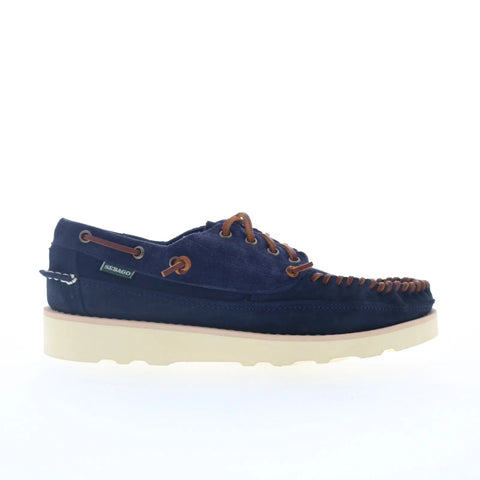 Sebago Keuka 70015R0-H13 Mens Blue Suede Loafers & Slip Ons Boat Shoes 