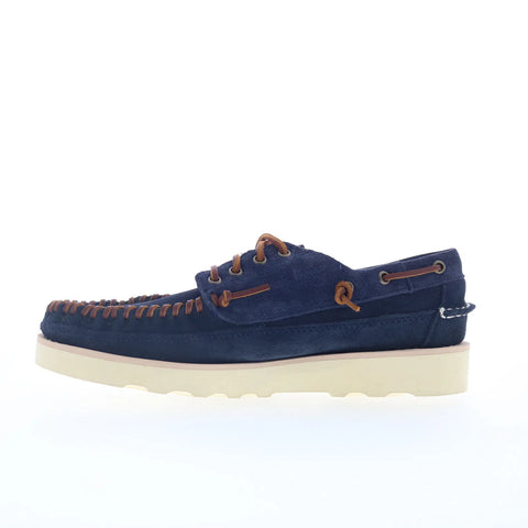 Sebago Keuka 70015R0-H13 Mens Blue Suede Loafers & Slip Ons Boat Shoes 