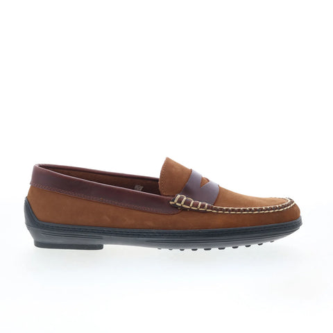 T.B. Phelps Key West Mens Brown Leather Loafers & Slip Ons Penny Shoes