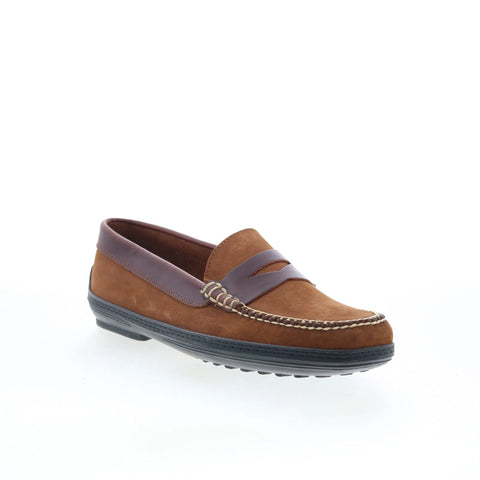 T.B. Phelps Key West Mens Brown Leather Loafers & Slip Ons Penny Shoes