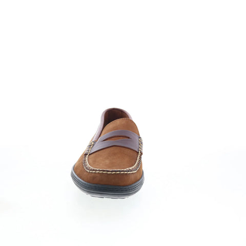 T.B. Phelps Key West Mens Brown Leather Loafers & Slip Ons Penny Shoes