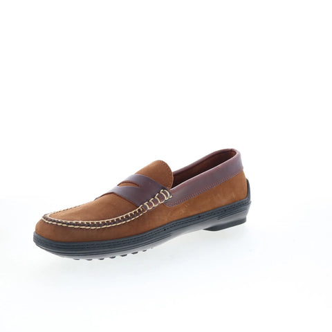 T.B. Phelps Key West Mens Brown Leather Loafers & Slip Ons Penny Shoes