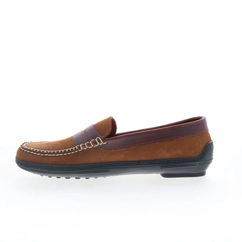 T.B. Phelps Key West Mens Brown Leather Loafers & Slip Ons Penny Shoes
