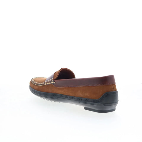 T.B. Phelps Key West Mens Brown Leather Loafers & Slip Ons Penny Shoes