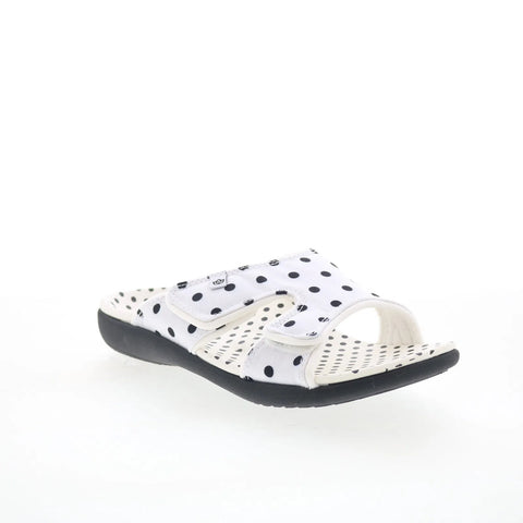 Spenco Kholo Dot SP1135WHT Womens White Synthetic Slides Sandals Shoes