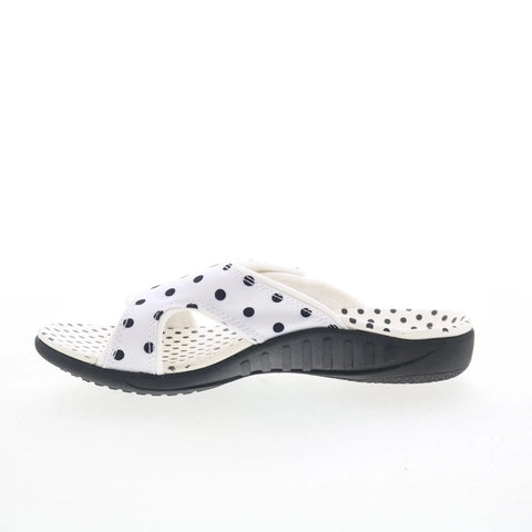 Spenco Kholo Dot SP1135WHT Womens White Synthetic Slides Sandals Shoes