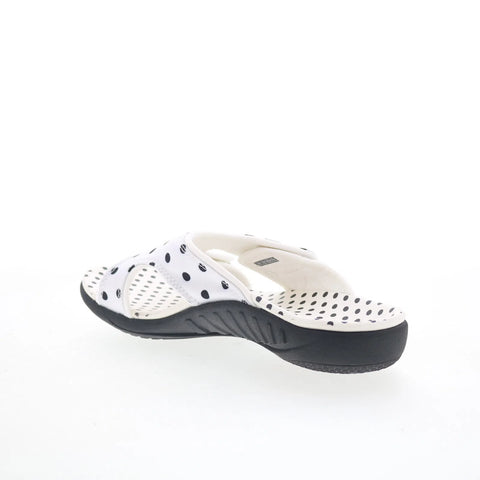 Spenco Kholo Dot SP1135WHT Womens White Synthetic Slides Sandals Shoes