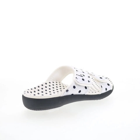 Spenco Kholo Dot SP1135WHT Womens White Synthetic Slides Sandals Shoes
