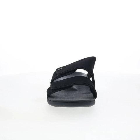Spenco Kholo Nuevo SP1064BLK Womens Black Wide Slides Sandals Shoes