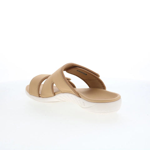 Spenco Kholo Nuevo SP1064CMP Womens Brown Wide Slides Sandals Shoes