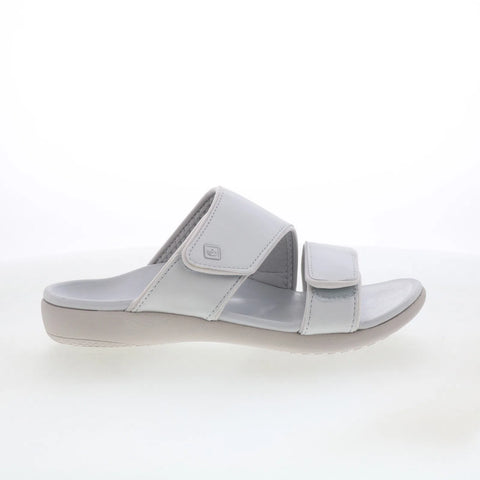 Spenco Kholo Nuevo SP1064GGR Womens Gray Wide Synthetic Slides Sandals Shoes