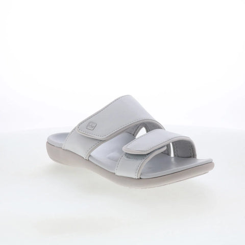 Spenco Kholo Nuevo SP1064GGR Womens Gray Wide Synthetic Slides Sandals Shoes
