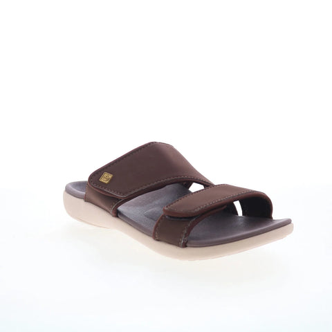Spenco Kholo Nuevo SP1064FFR Womens Brown Wide Slides Sandals Shoes