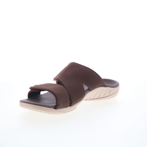 Spenco Kholo Nuevo SP1064FFR Womens Brown Wide Slides Sandals Shoes