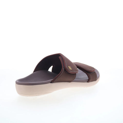 Spenco Kholo Nuevo SP1064FFR Womens Brown Wide Slides Sandals Shoes