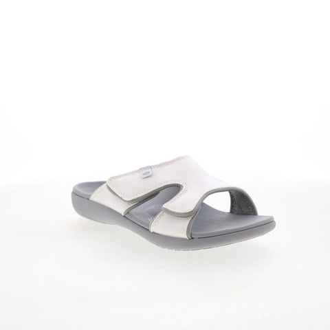 Spenco Kholo SP1145WHT Womens White Synthetic Slip On Slides Sandals Shoes