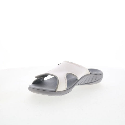 Spenco Kholo SP1145WHT Womens White Synthetic Slip On Slides Sandals Shoes